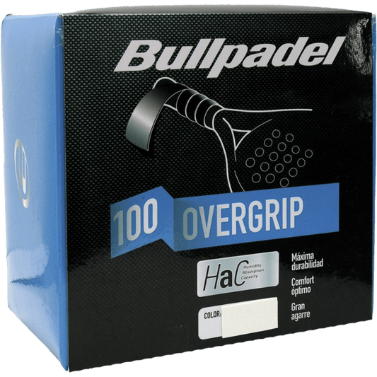 Tambor Overgrip Bullpadel HaC 100 unidades Blanco
